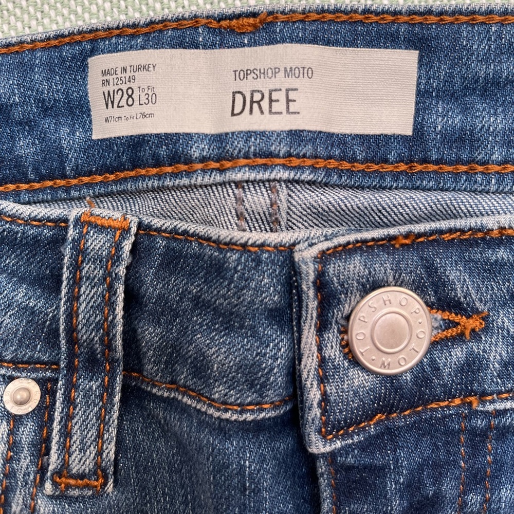 TOPSHOP MOTO DREE FRINGED JEANS